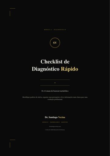 Capa do e-book Checklist para diagnóstico de Burnout