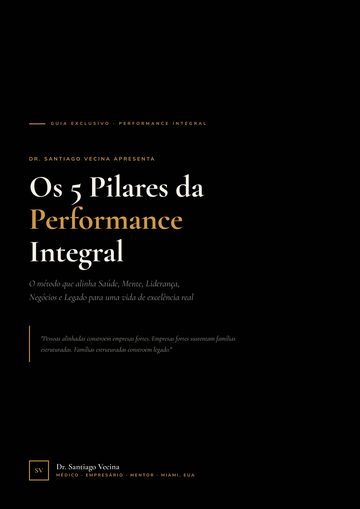 Capa do e-book Guia para Performance Integral