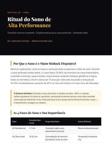 Capa do e-book Protocolo para um sono perfeito